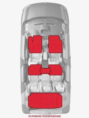ЭВА коврики «Queen Lux» комплект для Daihatsu Move (L150, L160)